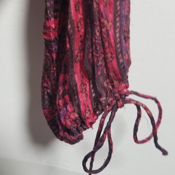 Rebecca Taylor Women's Silk Sheer Deep Pink Purple Floral Top Sz 2 - Picture 5 of 5